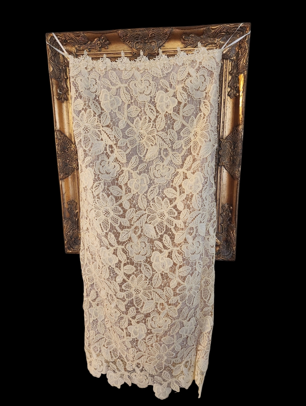 Vintage Floral Lace Panel  Skirt